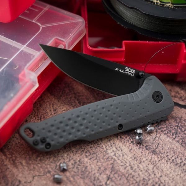 Ніж SOG Adventurer LB Black Blade TiNi GRN Gray SOG-13-11-06-43 12580319 фото