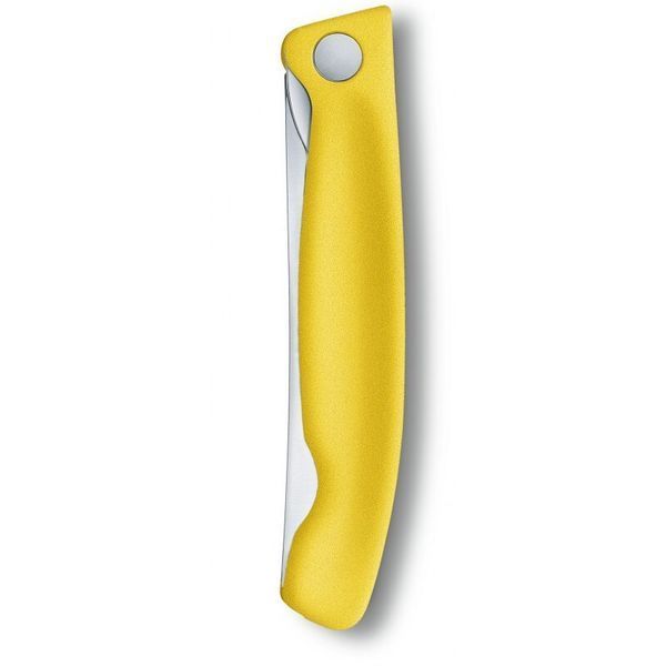 Ніж кухонний складний Victorinox SwissClassic 11 см Серрейтор заокруглений Жовтий блістер 6.7836.F8B 4009022 фото