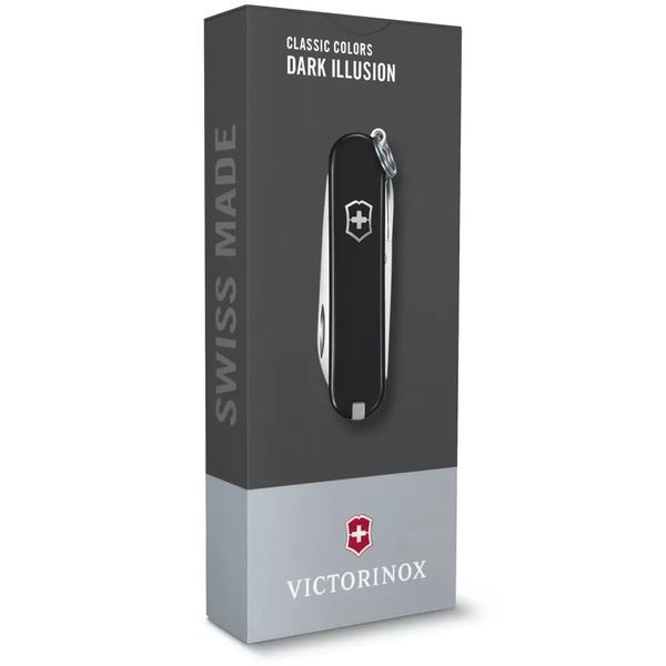 Швейцарский нож Victorinox Classic SD Colors Dark Illusion 58 мм 7 функций Черный (0.6223.3G) V77552875 фото