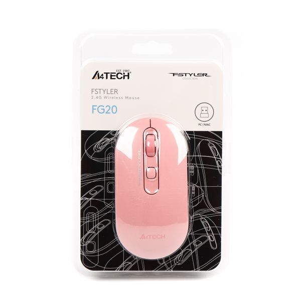 Мышь беспроводная A4Tech Fstyler FG20 (Pink), USB, цвет розовый FG20 (Pink) 1604839 фото