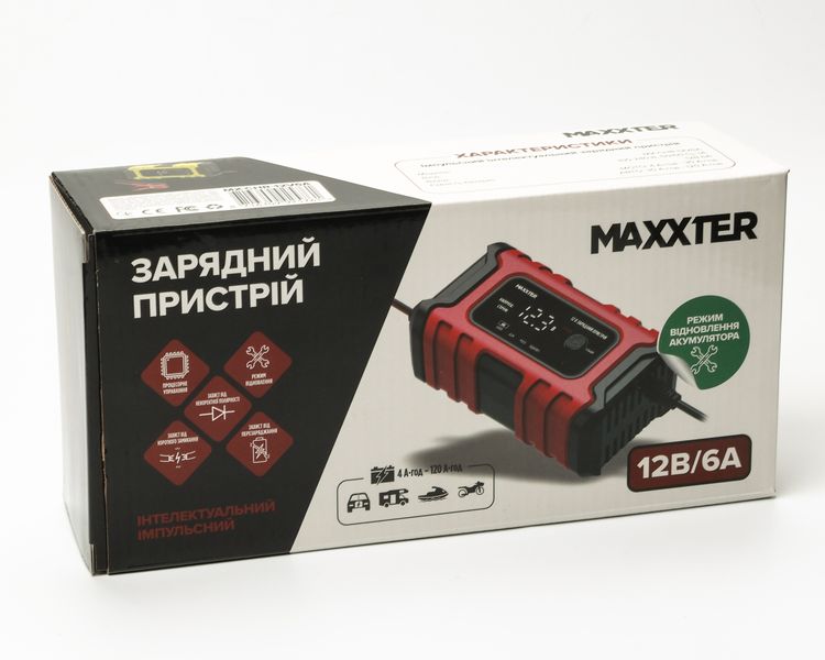 Зарядний пристрій Maxxter MX-CHR-12V6A MX-CHR-12V6A 1606687 фото