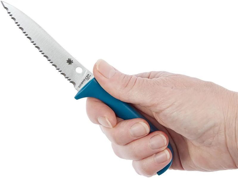 Ніж Spyderco Counter Puppy Blue Serrated Серрейтор K20SBL 871611 фото