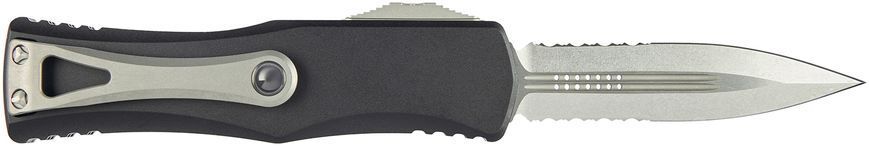 Нож Microtech Hera Double Edge Stonewash Black Полусеррейтор 702-11 14090559 фото