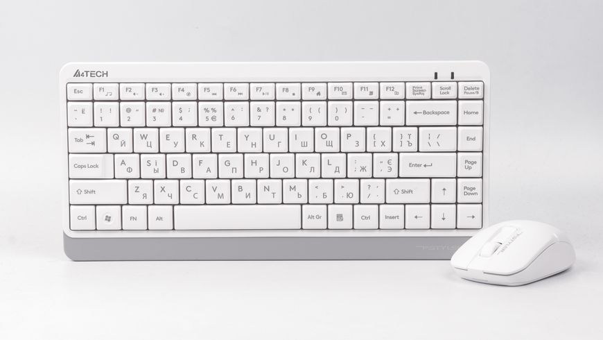 A4Tech Fstyler FG1112, комплект беспроводной клавиатуры с мышью, белый цвет FG1112 (White) 1605454 фото