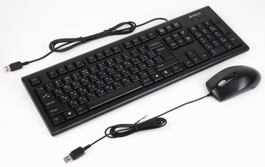 Комплект A4Tech клавіатура+мишка KR-83+OP-720, USB, Чорна KR-8372 (Black) 1603542 фото