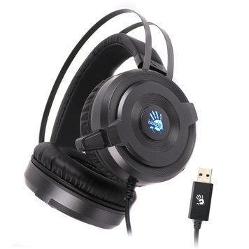 Гарнитура игровая Bloody G520S с подсветкой, черный цвет, USB G520S Bloody (Grey) 1604696 фото