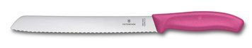 Нож кухонный для хлеба Victorinox SwissClassic серрейтор 21 см розовый блистер 6.8636.21L5B 4000494 фото
