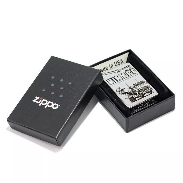 Запальничка Zippo Street Chrome 207 з гравіюванням Himars Срібляста 207 H V77550553 фото