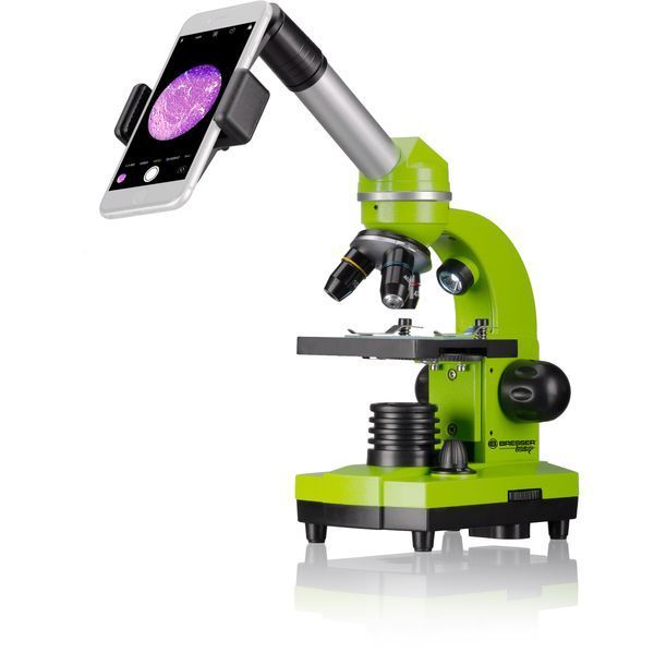 Микроскоп Bresser Junior Biolux SEL 40x-1600x Green с набором для опытов и адаптером для смартфона 8855600B4K000 фото
