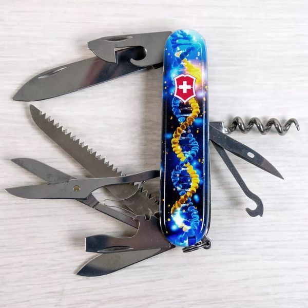 Швейцарский нож Victorinox Huntsman Zodiac Синий ДНК украинца 1.3713.3_T3270pw V77554185 фото