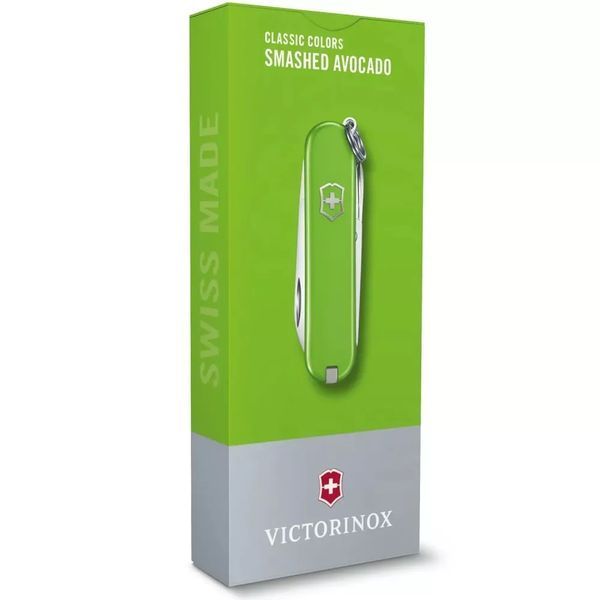 Швейцарський ніж Victorinox Classic SD Colors Smashed Avocado 58 мм 7 функцій Зелений (0.6223.43G) V77552878 фото