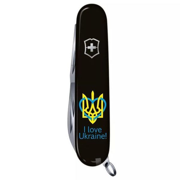 Швейцарський ніж Victorinox Spartan Ukraine Тризуб із серцем та I love Ukraine (1.3603.3_T1310u) V77553063 фото
