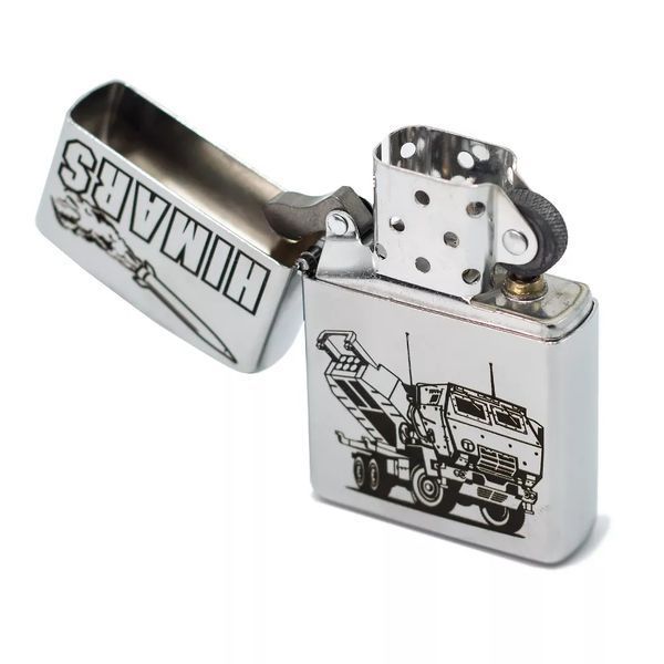 Запальничка Zippo Street Chrome 207 з гравіюванням Himars Срібляста 207 H V77550553 фото