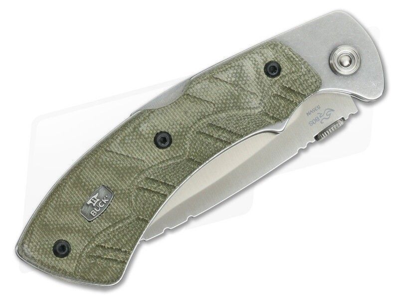 Ніж Buck Open Season Folding Skinner green micarta 557ODS 4007462 фото