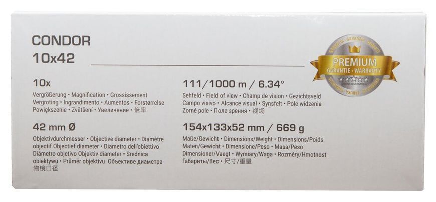 Бiнокль Bresser Condor 10x42 UR WP 1821043 фото