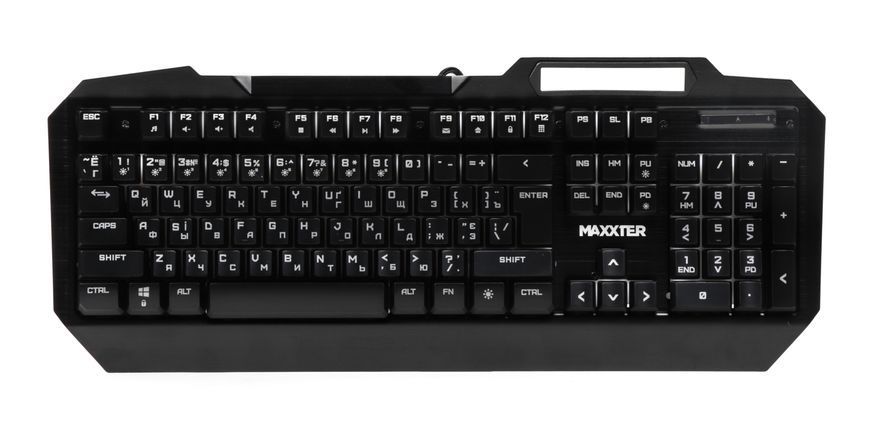 Ігрова клавіатура Maxxter KBG-201-UL, з підсвітленням, чорного кольору KBG-201-UL 1603544 фото