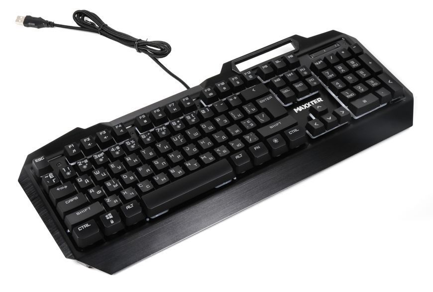 Ігрова клавіатура Maxxter KBG-201-UL, з підсвітленням, чорного кольору KBG-201-UL 1603544 фото