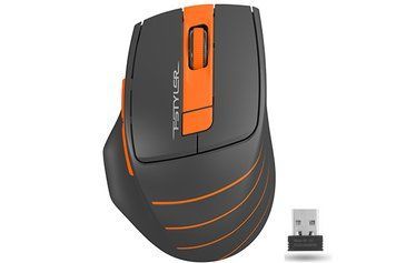 Миша бездротова A4Tech Fstyler FG30 (Orange), USB, колір чорний+помаранчевий FG30 (Orange) 1604194 фото