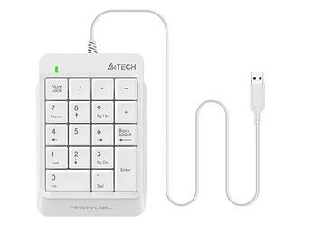 Клавіатура цифрова A4-Tech FK13P, біла, USB FK13P (White) 1604698 фото