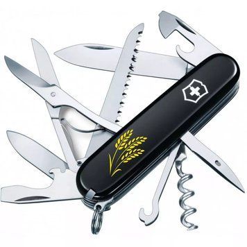 Швейцарський ніж Victorinox Huntsman Ukraine 91 мм Колоски пшениці (1.3713.3_T1338u) V77552963 фото