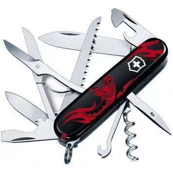 Швейцарський ніж Victorinox Huntsman Zodiac Чорний Вражаюча змія 1.3713.3_Z4351u V77554189 фото