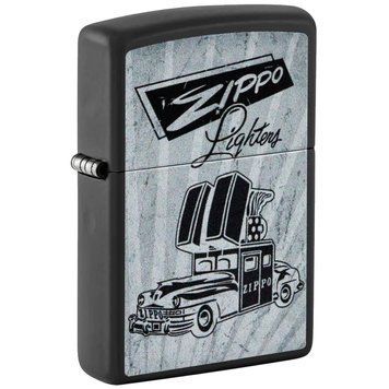 Зажигалка Zippo 218 Car Ad Design Черно-серая 48572 V77550479 фото