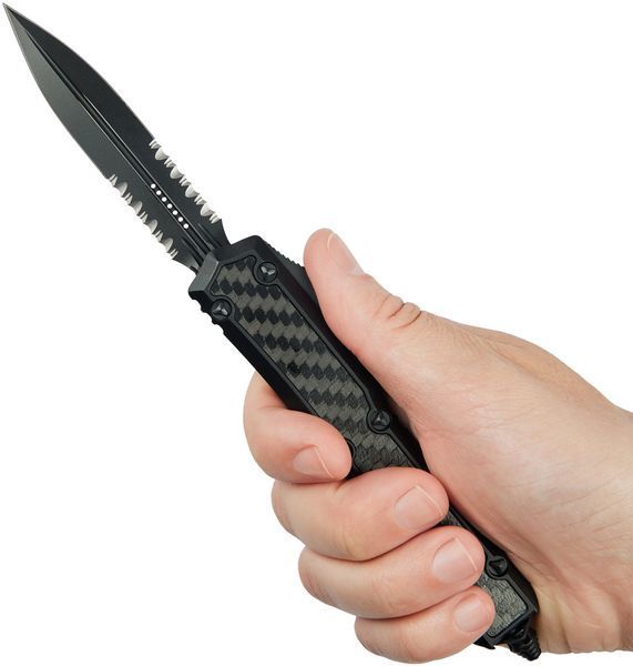 Нож Microtech Makora Double Edge Black Blade Signature Series 206-2TCFIS 14090552 фото