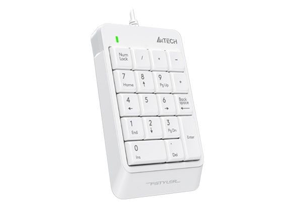 Клавіатура цифрова A4-Tech FK13P, біла, USB FK13P (White) 1604698 фото