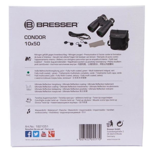 Бинокль Bresser Condor 10x50 UR WP 1821051 фото