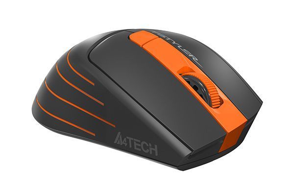 Мышь беспроводная A4Tech Fstyler FG30 (Orange), USB, цвет черный+оранжевый FG30 (Orange) 1604194 фото