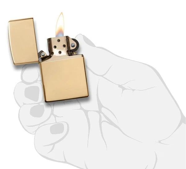 Запальничка ZIPPO Solid Brass Wo/Sb Gold (254B) V77550791 фото