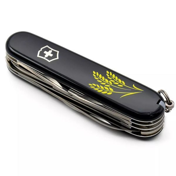 Швейцарський ніж Victorinox Huntsman Ukraine 91 мм Колоски пшениці (1.3713.3_T1338u) V77552963 фото
