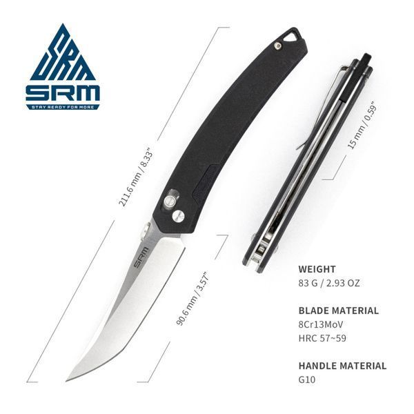 Нож SRM 9211, Черный 100002503 фото
