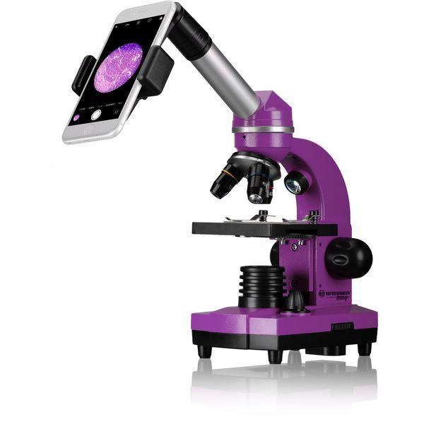 Микроскоп Bresser Junior Biolux SEL 40x-1600x Purple с набором для опытов и адаптером для смартфона 8855600TJ5000 фото