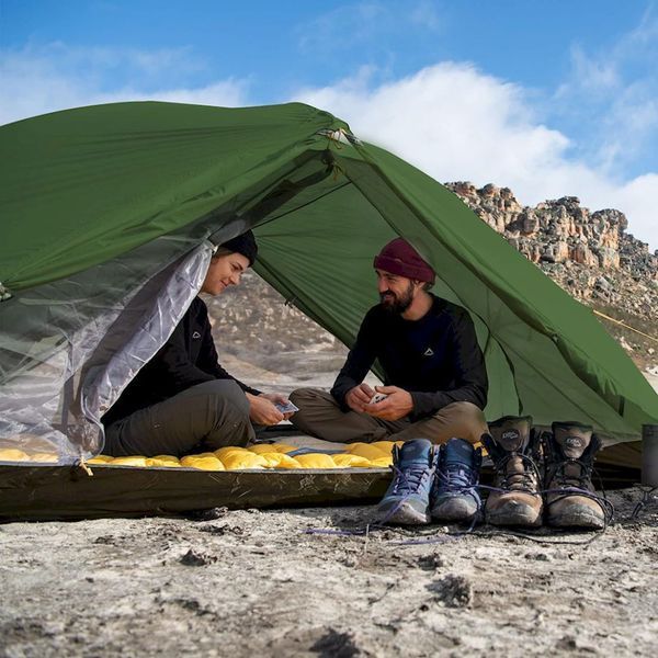 Намет надлегкий двомісний з футпринтом Naturehike Mongar NH17T007-M, 210T, темно-зелений 98671 фото