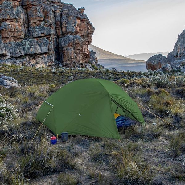 Намет надлегкий двомісний з футпринтом Naturehike Mongar NH17T007-M, 210T, темно-зелений 98671 фото