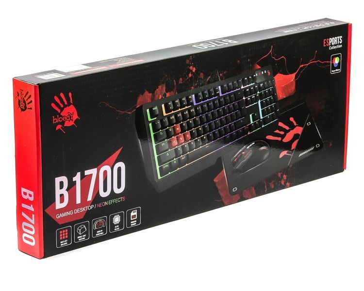 Комплект USB A4Tech Bloody B1700, черный B1700 Bloody (Black) 1605968 фото