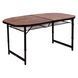 Стіл Bo-Camp Woodbine Oval 150x80 cm Black/Wood look (1404230) DAS301532 фото 1