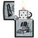 Запальничка Zippo 218 Car Ad Design Чорно-сіра 48572 V77550479 фото 3
