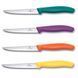 Набор ножей для стейка и пиццы 4 ножа с подставкой Victorinox Swiss Classic Steak&Pizza Block серрейтор разноцветные, пластик Черный6.7126.4C1 V77554376 фото 3