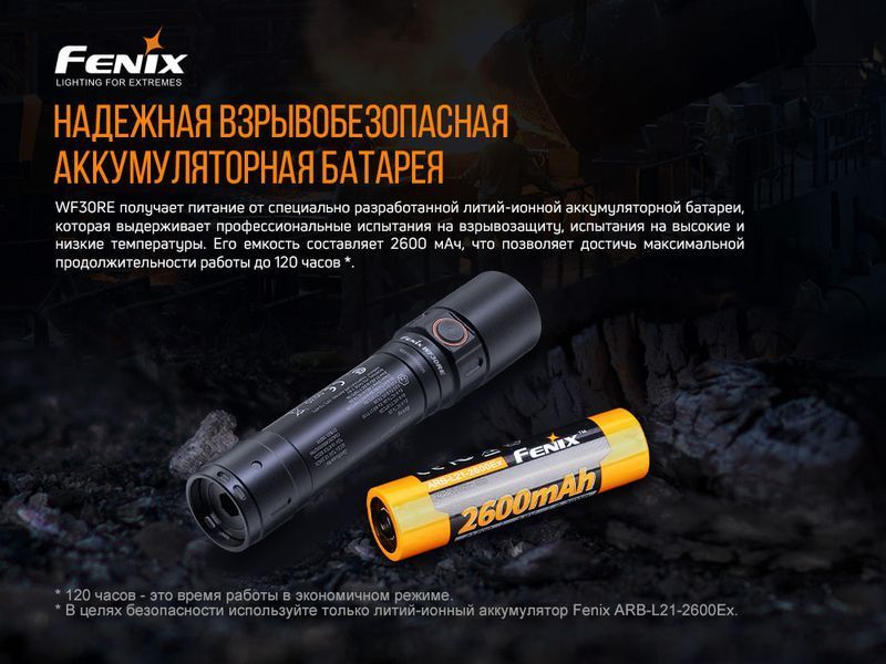 Фонарь ручной взрывобезопасный Fenix ​​WF30RE 79148 фото