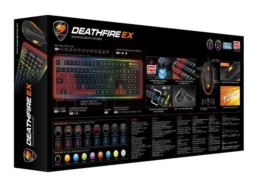Комплект Cougar Deathfire EX, с подсветкой, USB Deathfire EX 0201076 фото