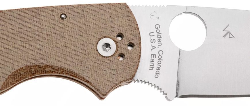Нож Spyderco Native Chief Canvas Micarta Brown C244MPCW 871781 фото