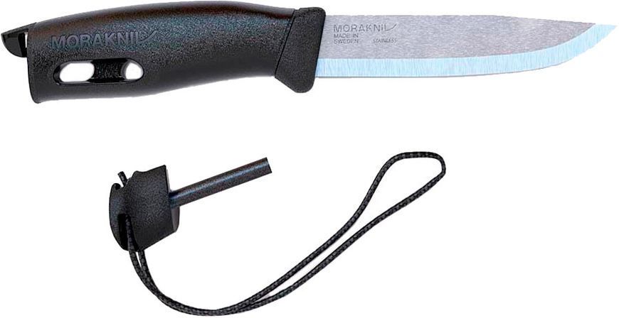 Нож Morakniv Companion Spark Черный + Огниво 13567 23050204 фото