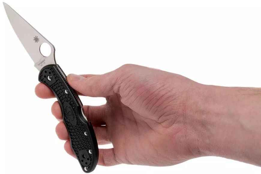 Ніж Spyderco Delica 4 Flat Ground Black C11FPBK 871186 фото
