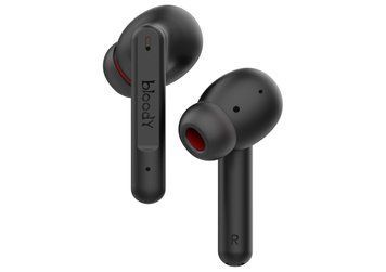 Наушники вакуумные вкладыши Bloody M90, беспроводные, цвет черный с красным. M90 Bloody (Black+Red) 1605217 фото