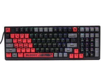 Механическая клавиатура A4Tech Bloody S98, красные светящиеся, RGB подсветка клавиш, USB, черно-красный S98 Bloody (Sports Red) 1605969 фото