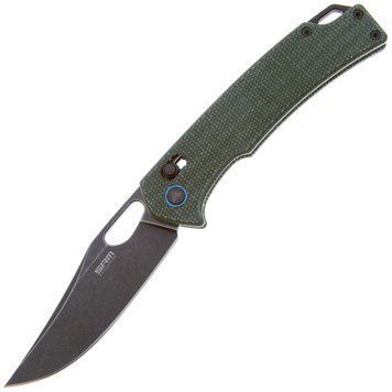 Нож SRM Retreiver 9203-MG2 10Cr15CoMoV зеленая микарта Черный 9203-MG2 4009309 фото
