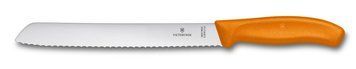 Нож кухонный для хлеба Victorinox SwissClassic серрейтор 21 см Оранжевый блистер 6.8636.21L9B 4000496 фото
