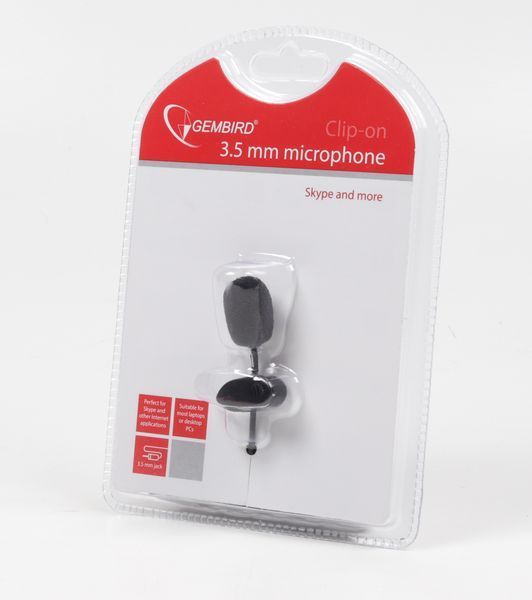 Микрофон с клипсой Gembird MIC-C-01, черного цвета MIC-C-01 1603585 фото